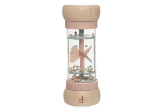 Wooden Rain Rattle Pink