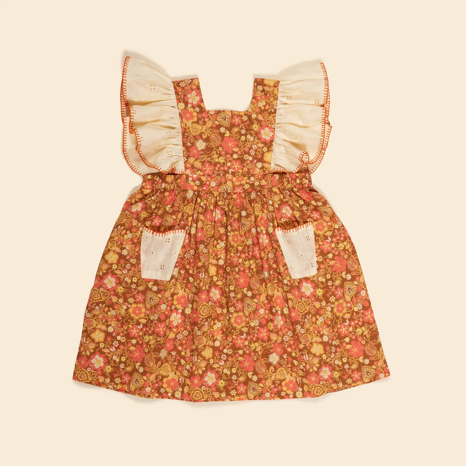 Apolina Ursina Pinafore Autumn Harvest Floral – Murray & Finn Apolina Ursina Pinafore Autumn Harvest Floral – Murray & Finn