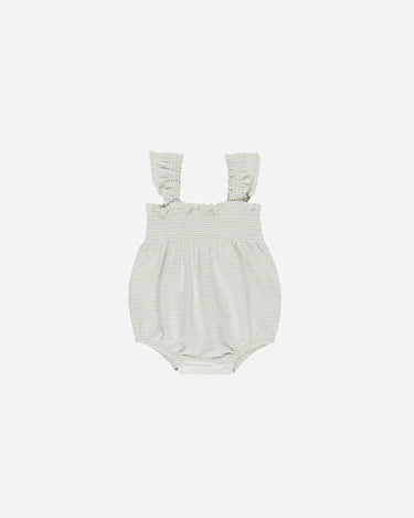 Quincy Mae Smocked Romper Stripe