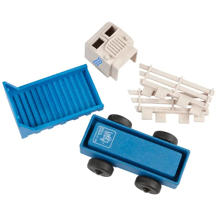 Stake Truck Puzzle Blue