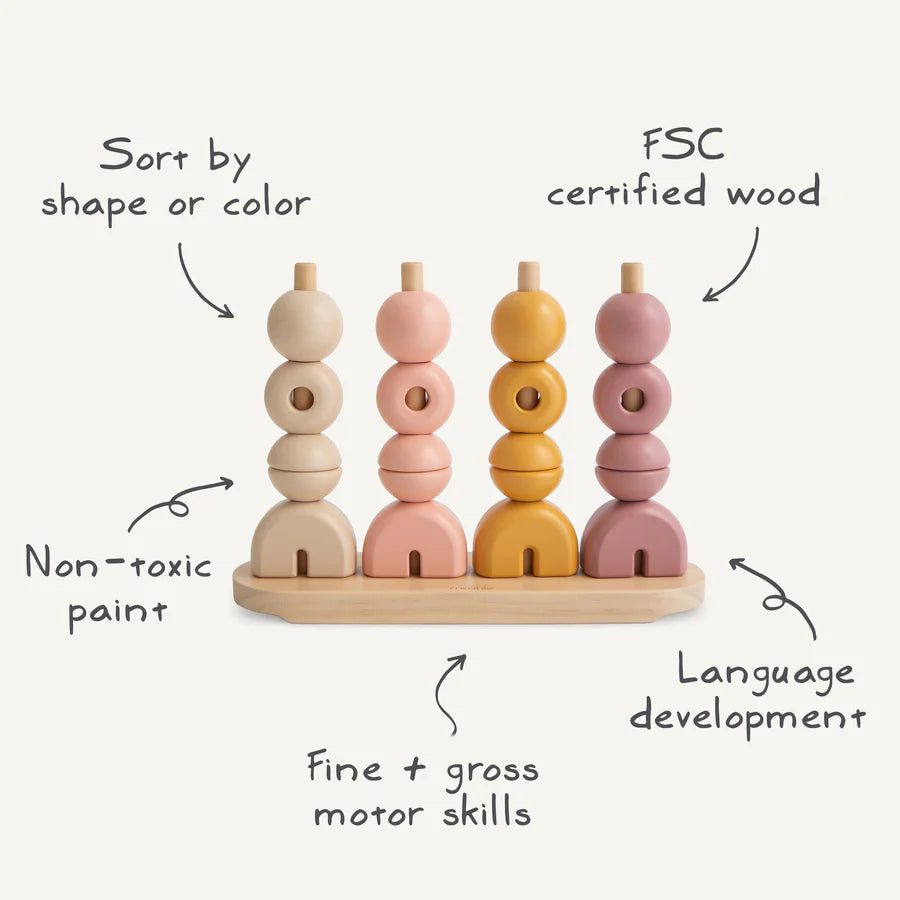 Wooden Multi Shape Stacker Sunrise