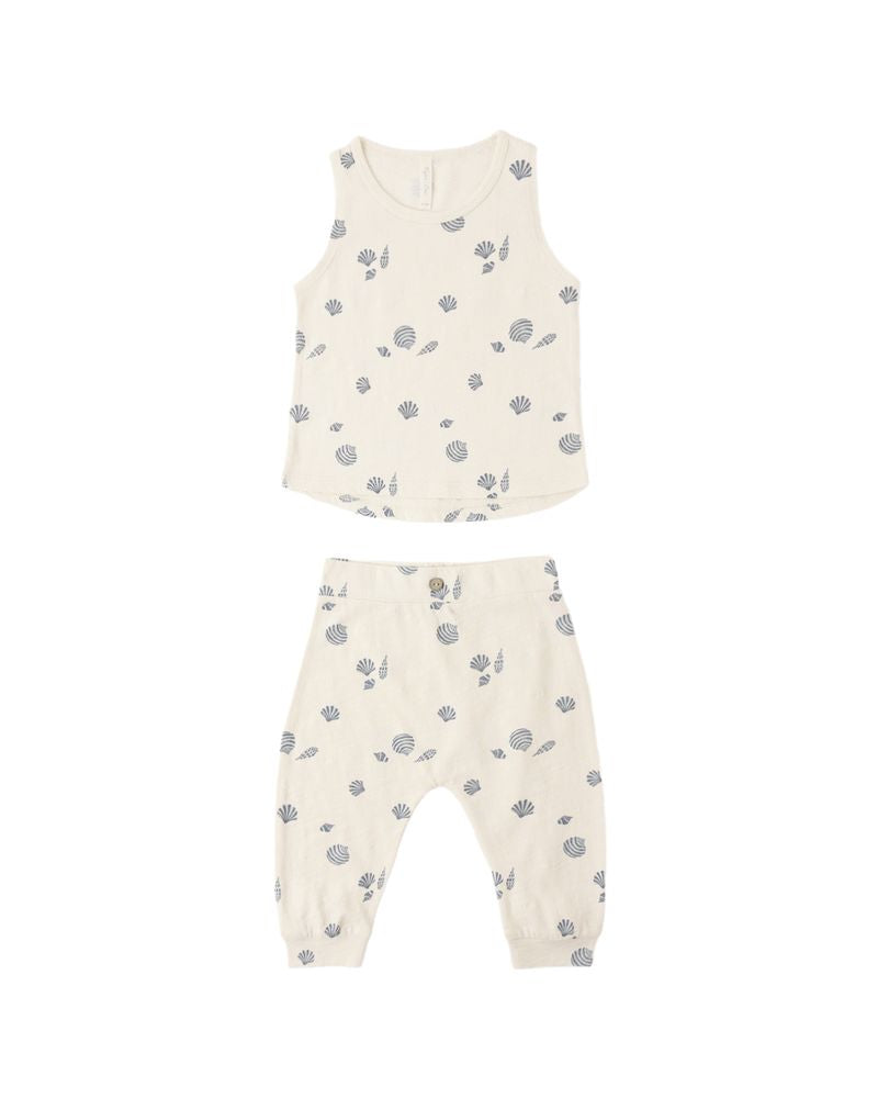 Rylee & Cru Tank Slouch Set Seashells