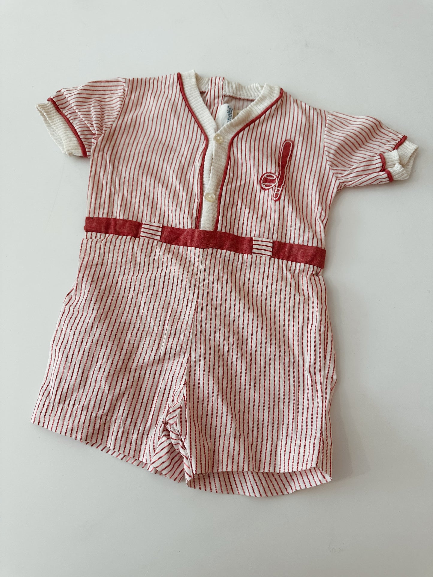 Vintage Baseball Romper