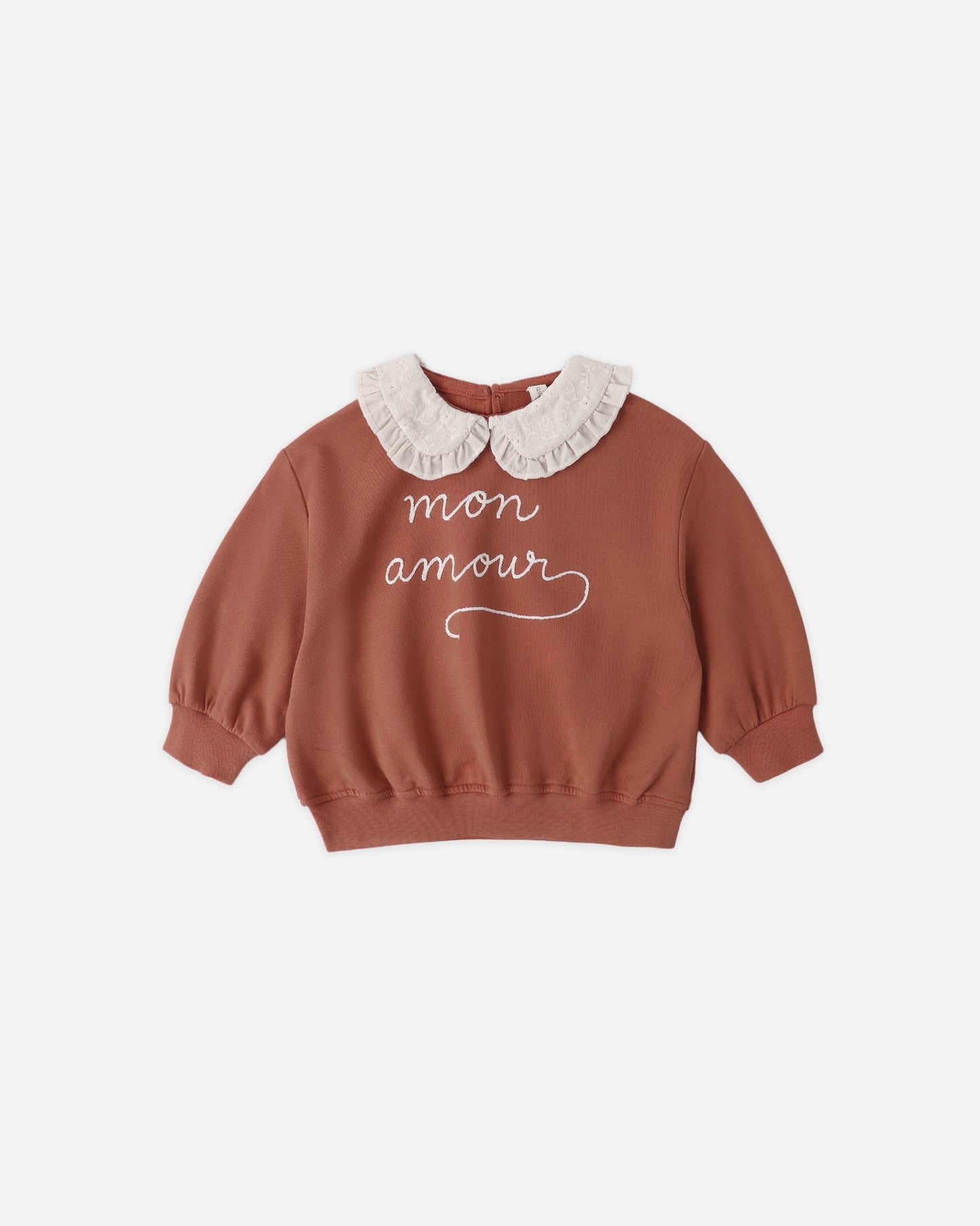 Quincy Mae Collared Sweatshirt Mon Amour