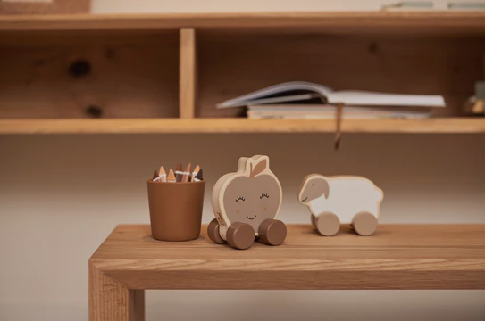 Wooden Push Toy Apple