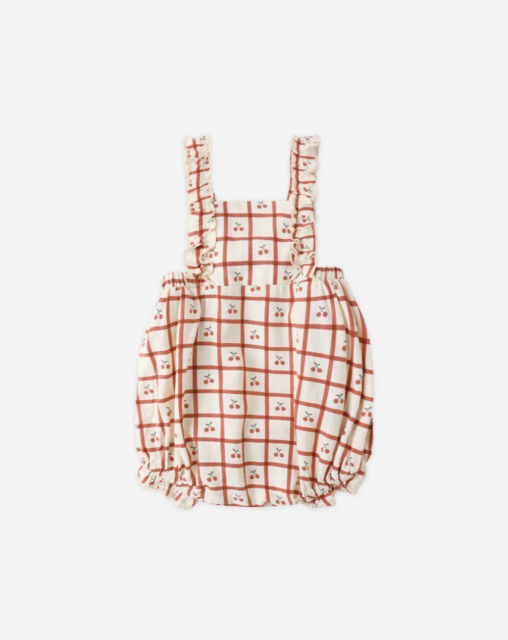 Rylee & Cru Cherry Check Romper