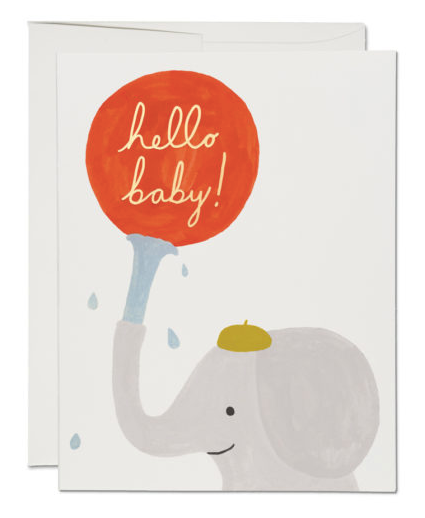 Hello Baby Elephant Card