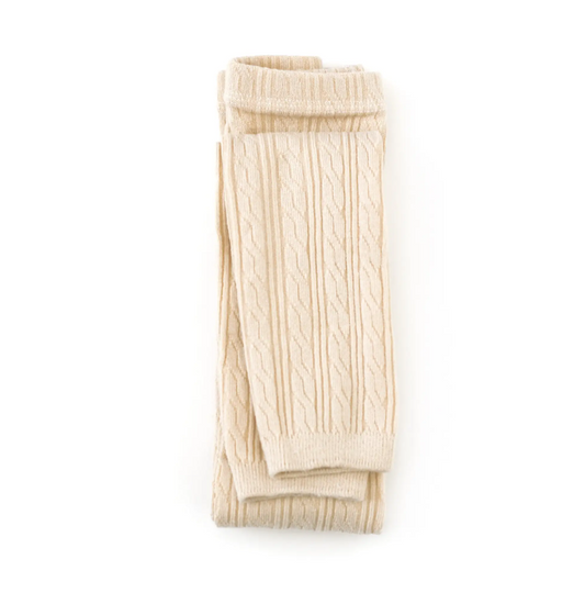 Vanilla Cable Knit Footless Tights