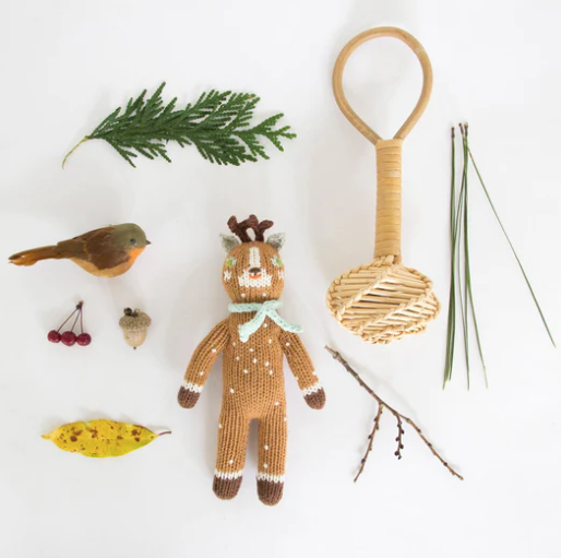 Jasper the Deer Knit Rattle