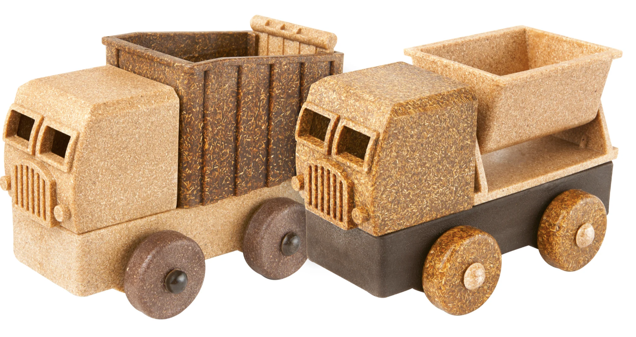 Natural Stake Truck + Tipper Truck Set