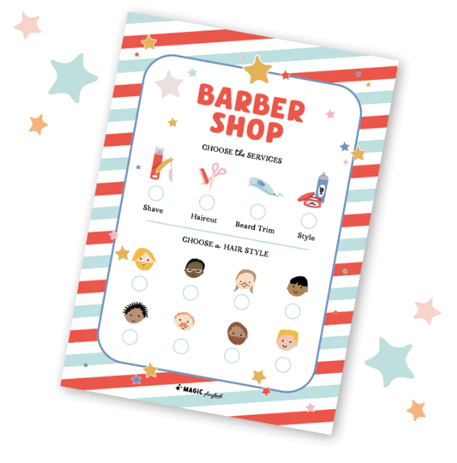 Barber Shop Pretend Play Notepad