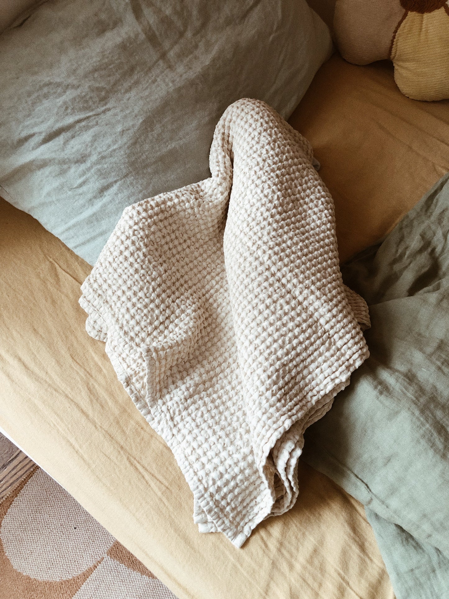 Extra Large Waffle Blanket Sand