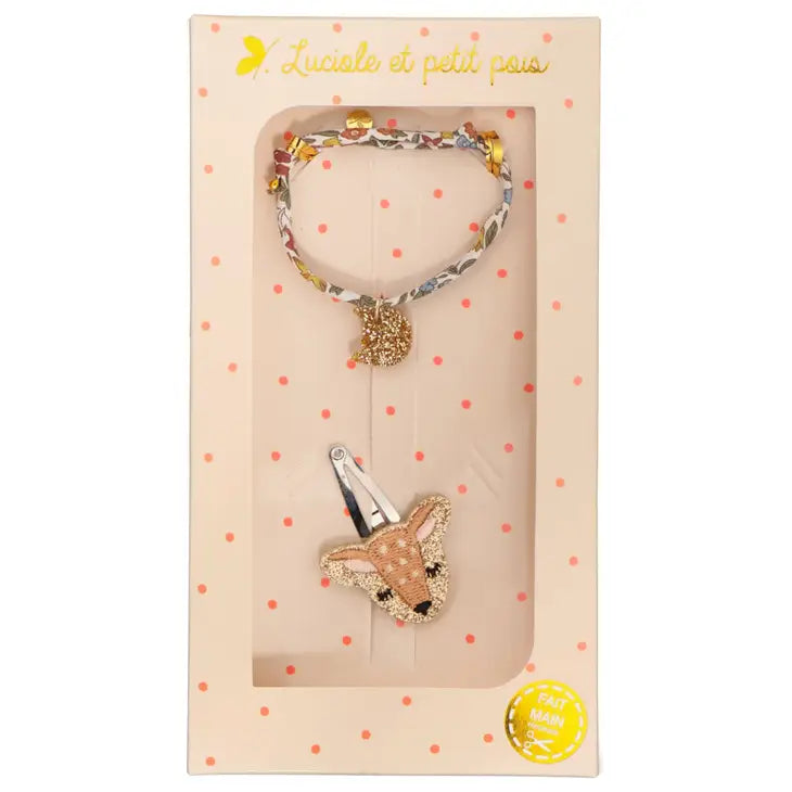 Cat Bracelet with Deer Clip