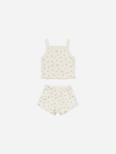 Quincy Mae Pointelle Tank Set Ditsy Floral