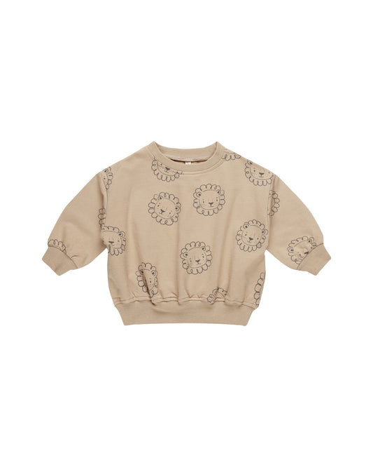 Quincy Mae Relaxed Fleece SWeatshirt Lions