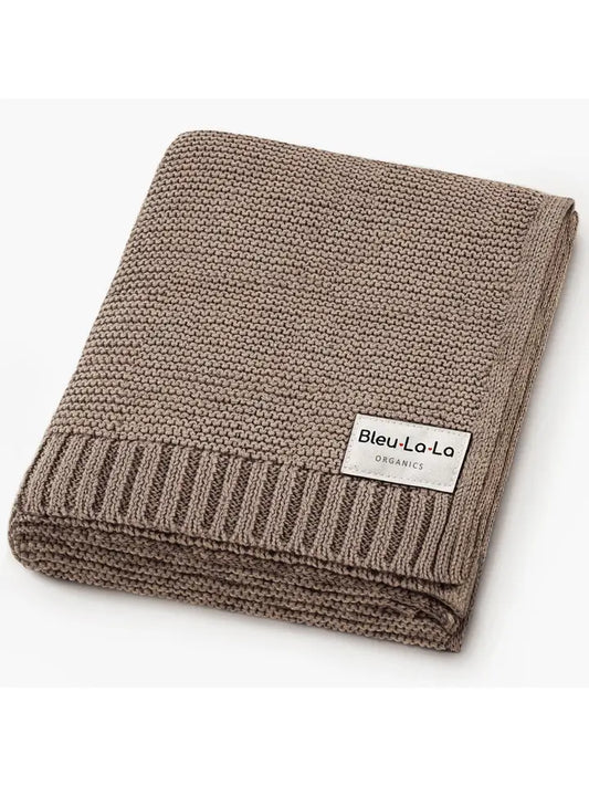 100% Organic Luxury Cotton Swaddle Receiving Baby Blanket Mocha