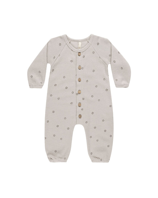 Quincy Mae Waffle Long Sleeve Jumpsuit Stars