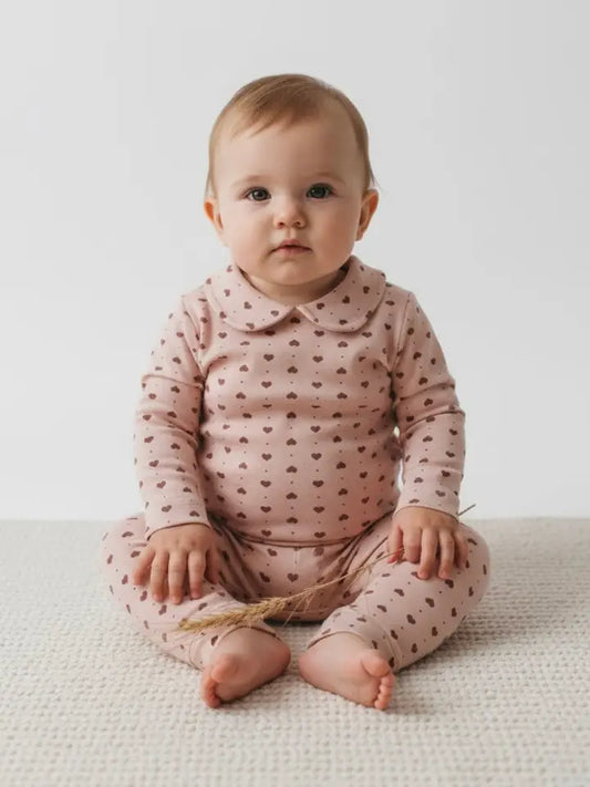 Pink Heart Collar Set