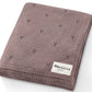 100% Organic Cotton Pointelle Swaddle Receiving Baby Blanket Plum