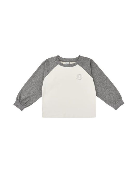 Rylee & Cru Raglan Tee Heather Grey