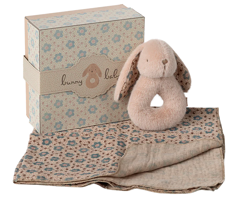Maileg Bunny Rattle Set Powder