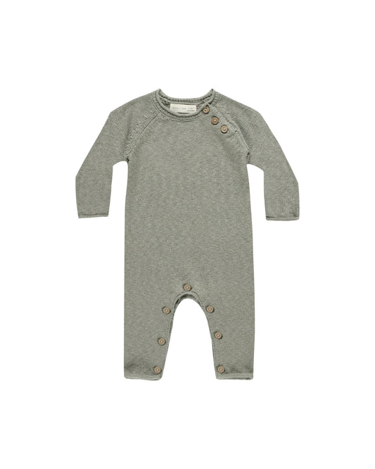 Quincy Mae Cozy Heather Knit Jumpsuit Basil