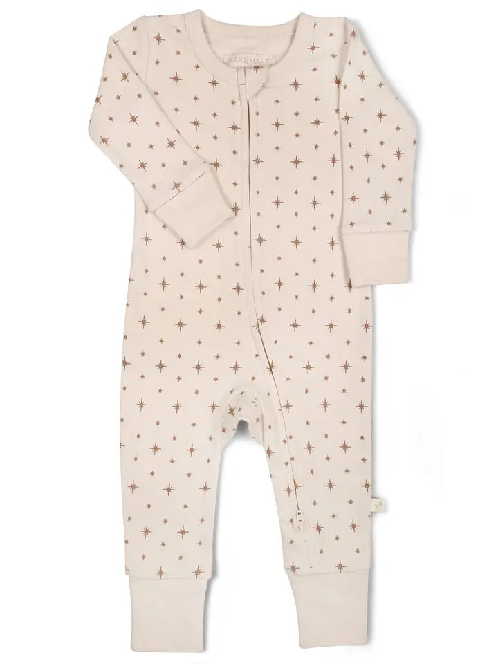 Organic Two-Way Zipper Romper North Star