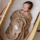 100% Organic Luxury Cotton Swaddle Receiving Baby Blanket Mocha