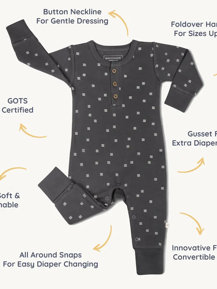 Organic Button Romper