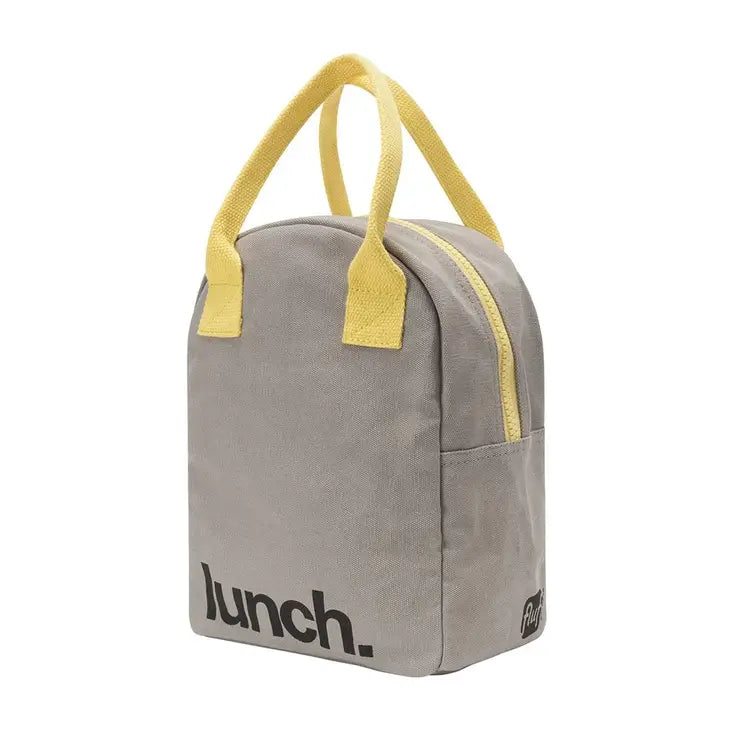 Zipper Lunch Bag Grey & Yellow