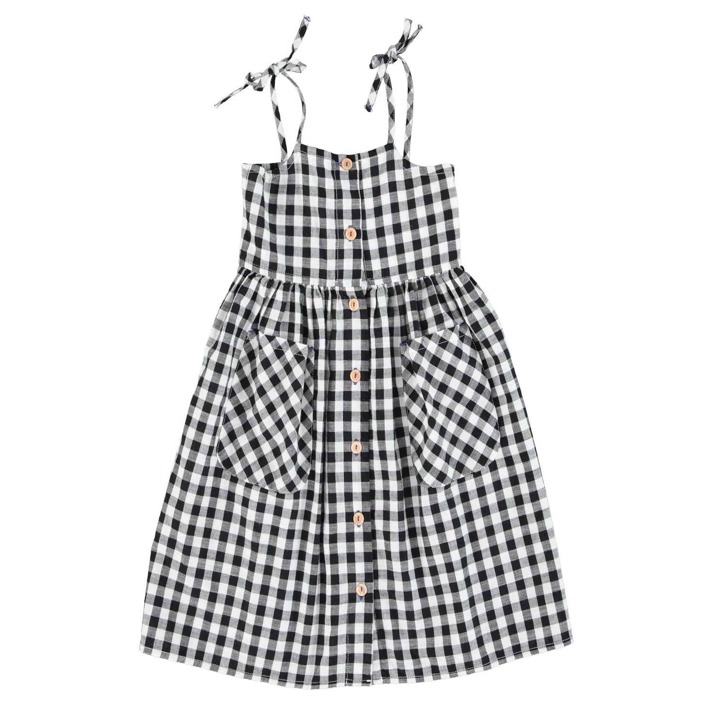 long dress | black & white checkered