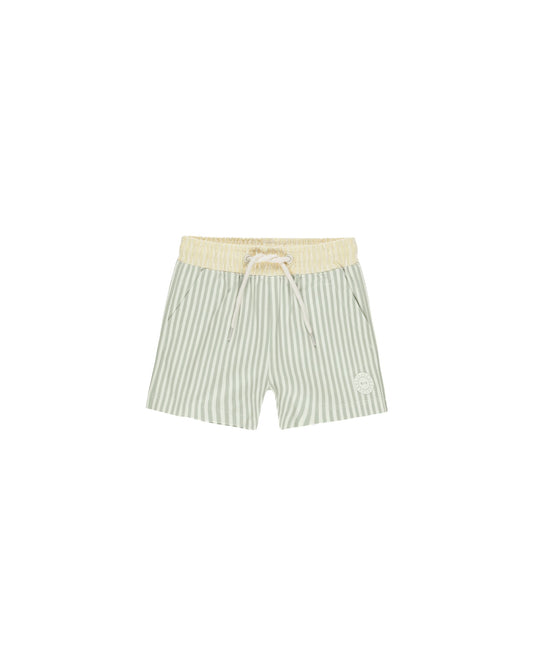 Rylee & Cru Boatshort Sage Stripe