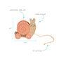 Wooden Snail Pull Toy