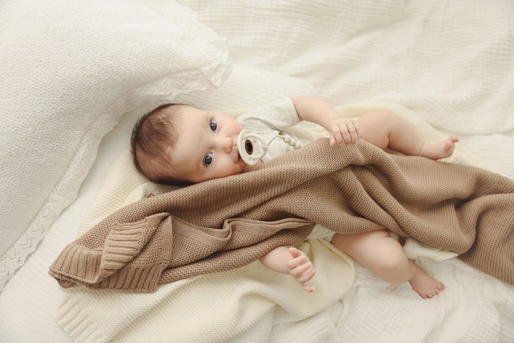 100% Organic Luxury Cotton Swaddle Receiving Baby Blanket Mocha