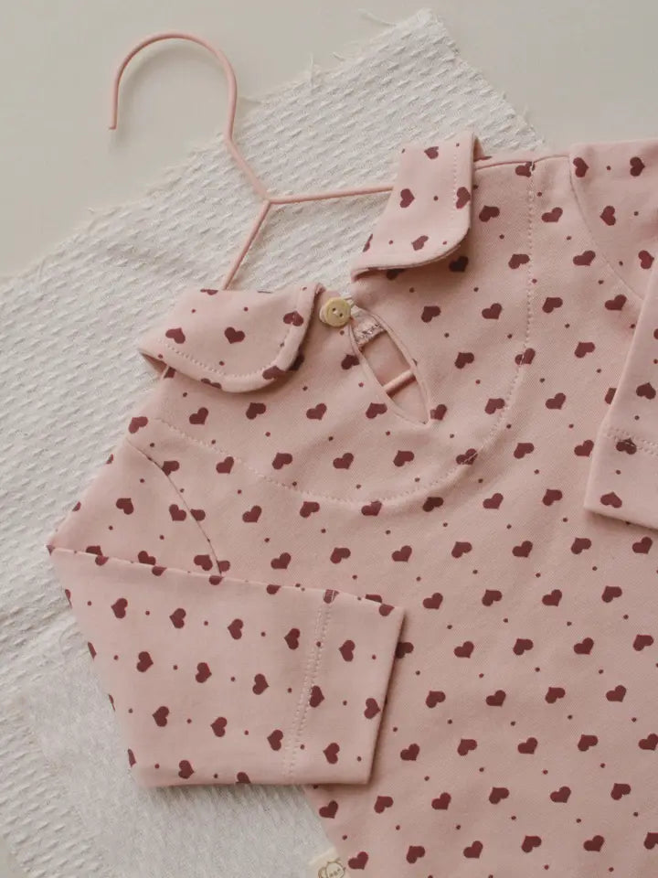 Pink Heart Collar Set