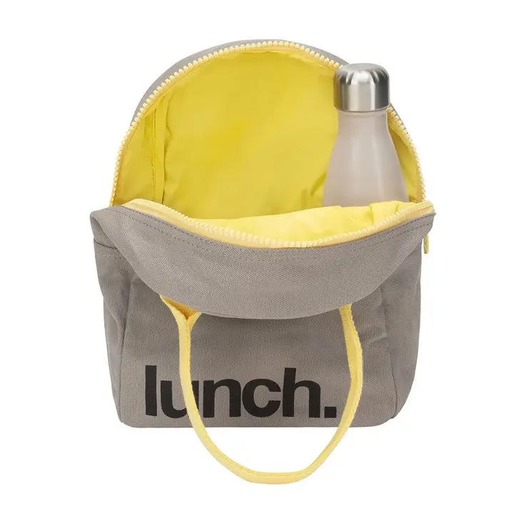 Zipper Lunch Bag Grey & Yellow