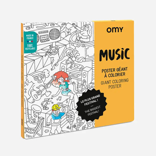 Omy Giant Coloring Poster Music