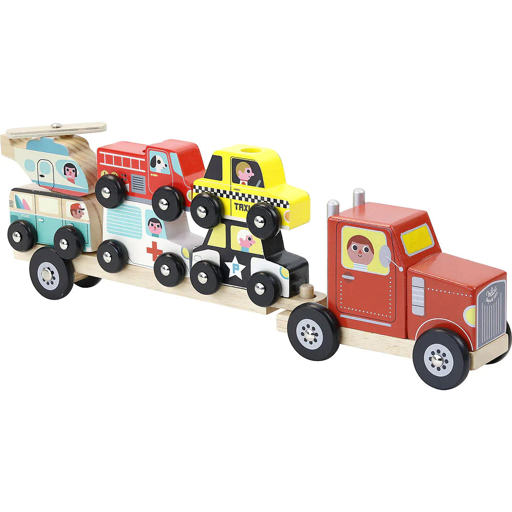Wooden Truck with Trailer