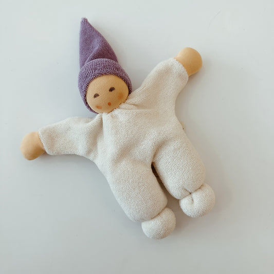 Terry Cloth Doll Purple Hat