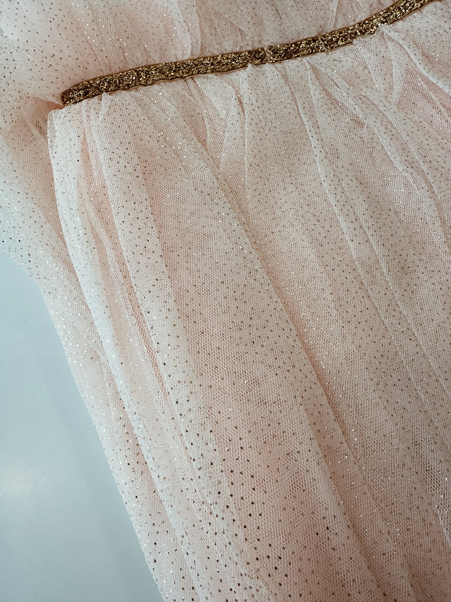Soft Pink Cape with Gold Polka Dots