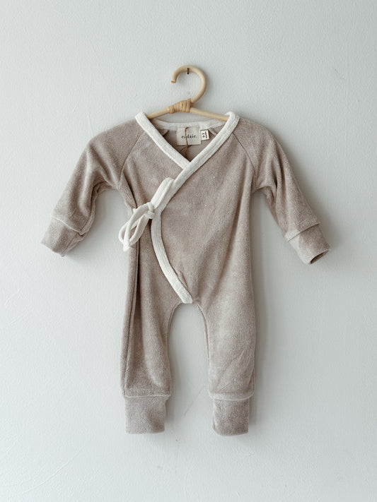 Eadaie Terry Towel Kimono Romper Chai