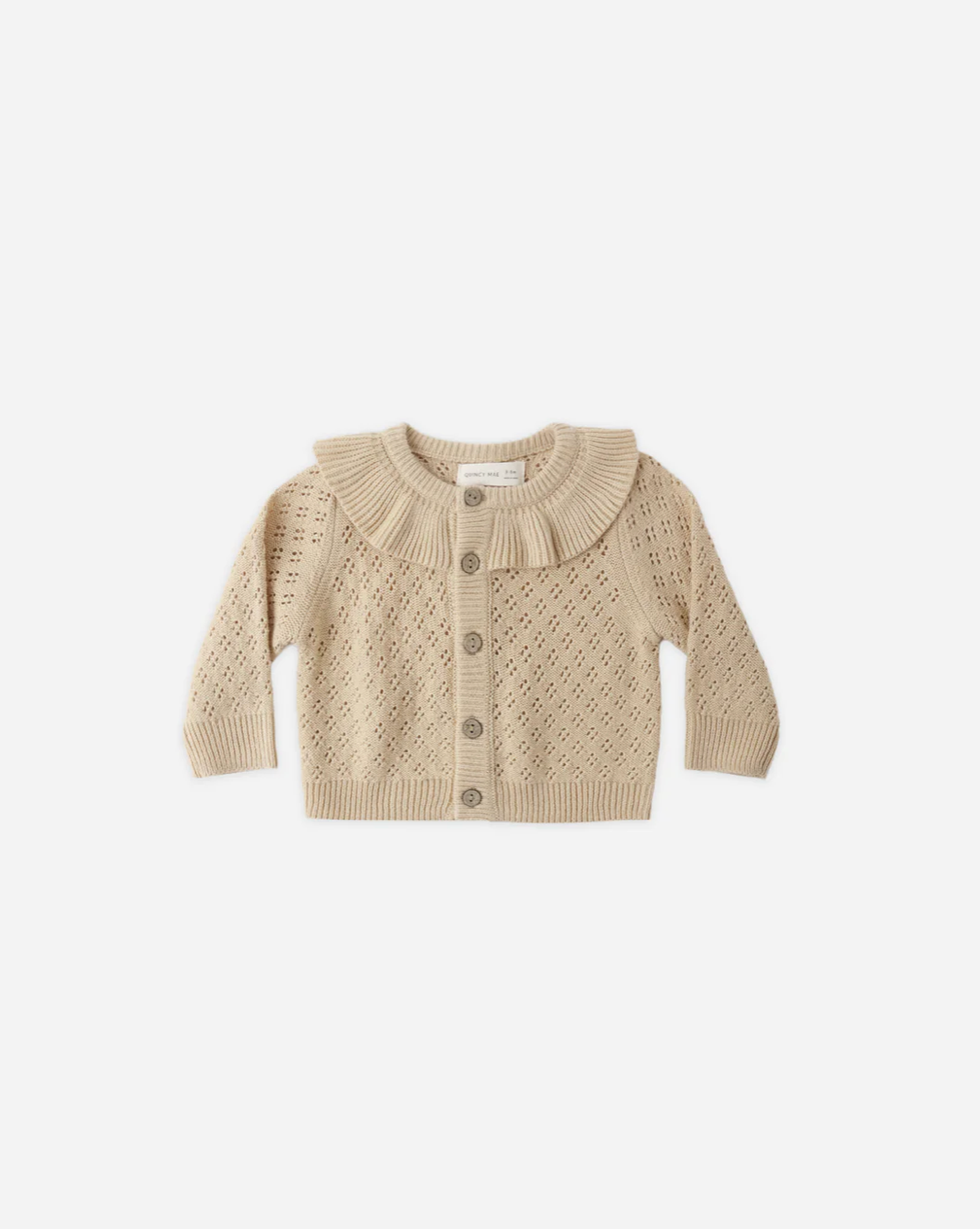 Quincy Mae Ruffle Cardigan Butterscotch