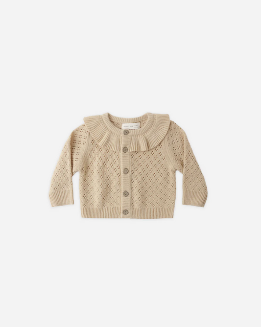 Quincy Mae Ruffle Cardigan Butterscotch