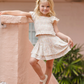 Rylee & Cru Tiered Mini Skirt Summer Garden