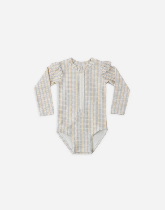 Quincy Mae Byron Rashguard Butterscotch Stripe