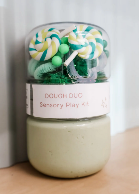 Small Town Play Dough Sensory Jar Green
