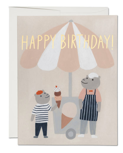 Happy Birthday Hippos Card