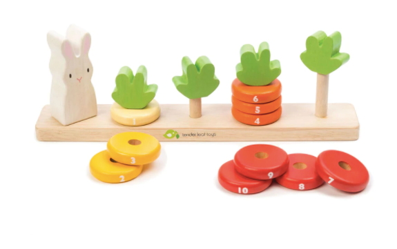 Wooden Counting Carrots Toy