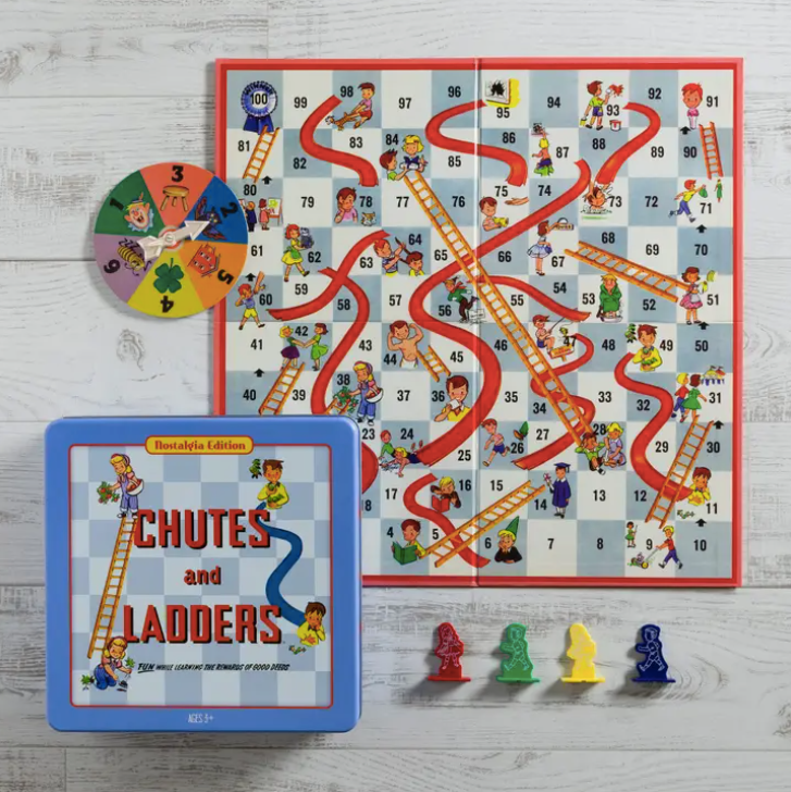 Retro Chutes & Ladders Game