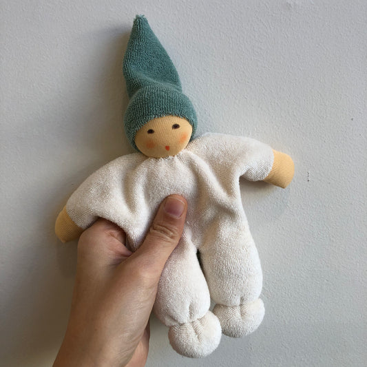 Terry Cloth Doll Teal Hat
